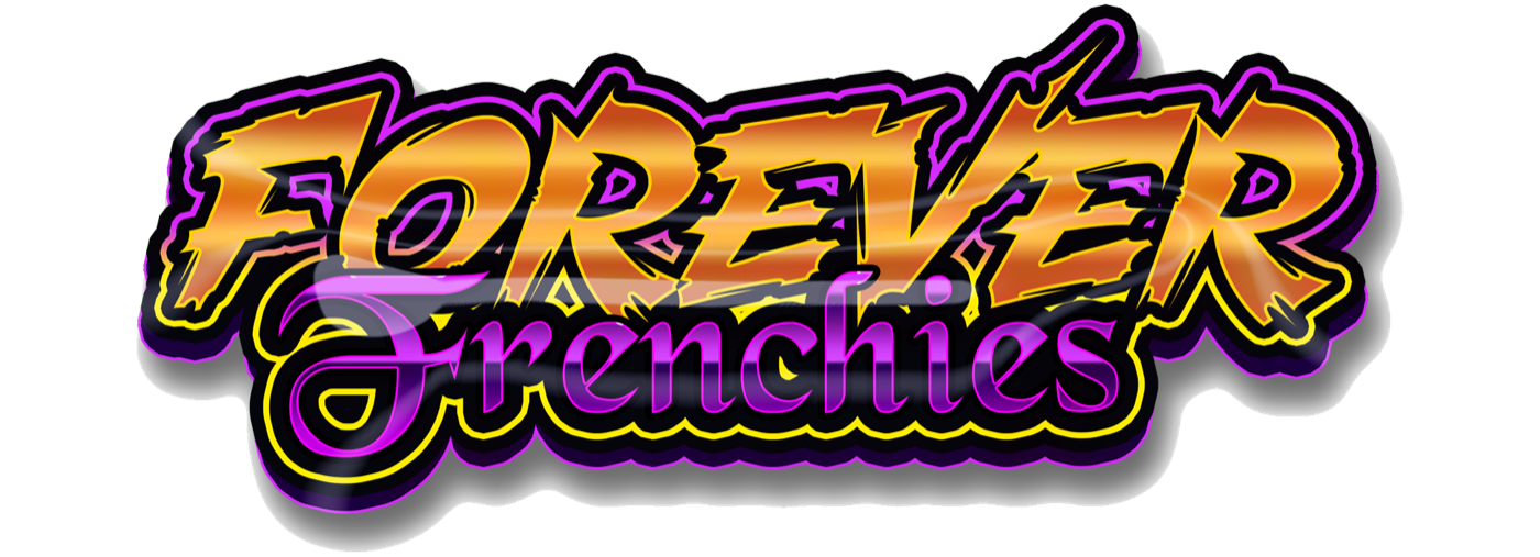 Forever Frenchies banner with our French Bulldogs
