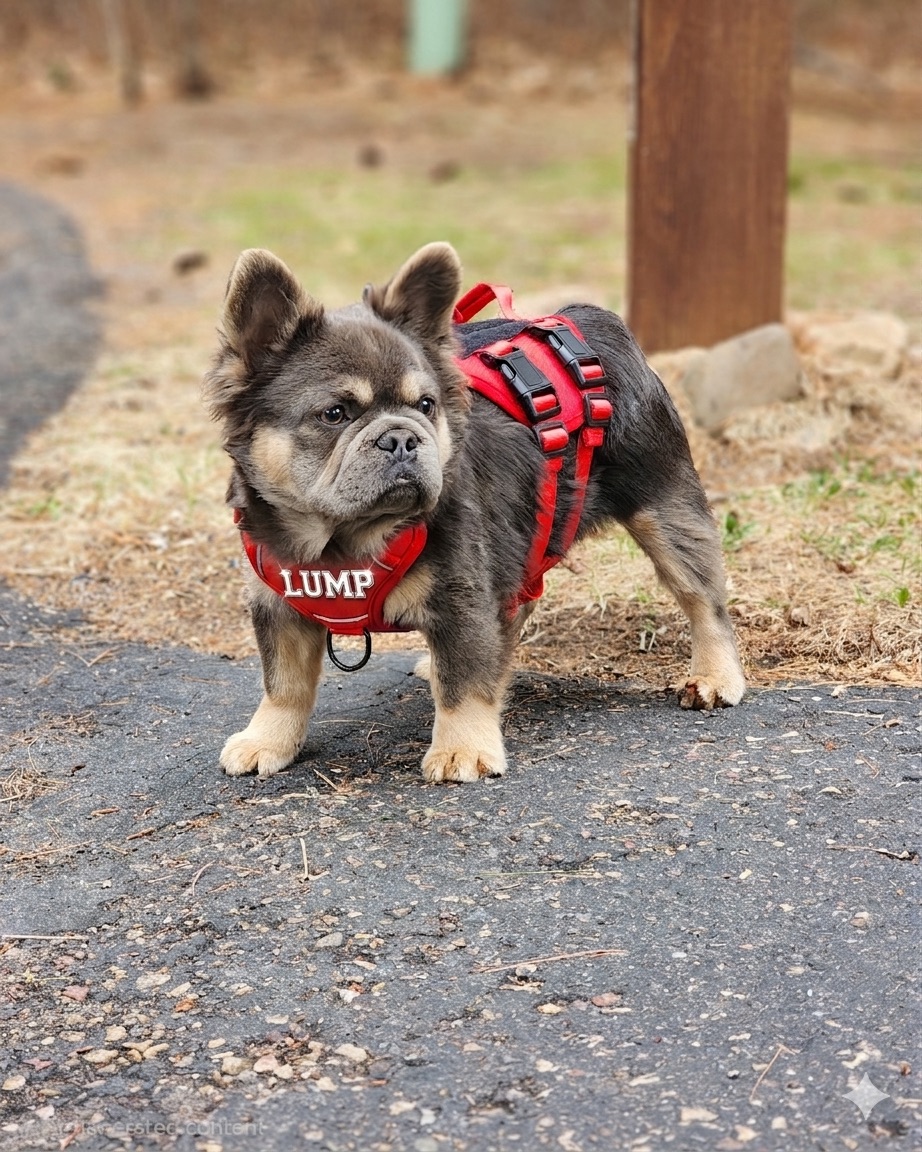 Lump, Fluffy French Bulldog stud — grandson of GRCH NW FatStax